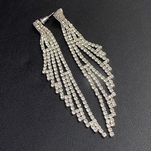 Art deco style earrings - deco, silver