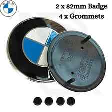 NEW ✅ 2 X BONNET BADGE ✅ EMBLEM 82MM FOR BMW With Grommets - E46 E36 E90 E60 E92