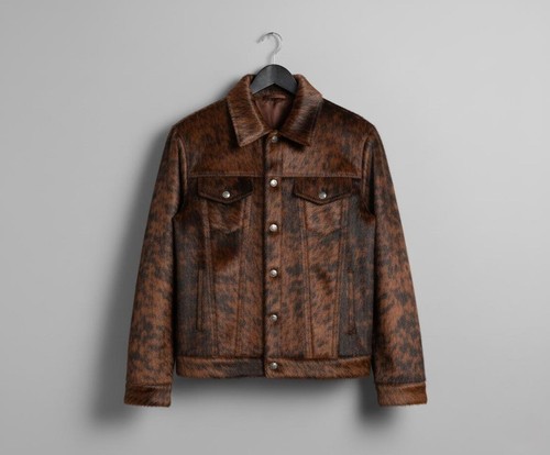 Handmade brown cowhide hair - cowhide, on