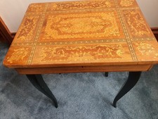 Italian Wooden  Marquetry  Table Music Sewing Box / Jewellery Box
