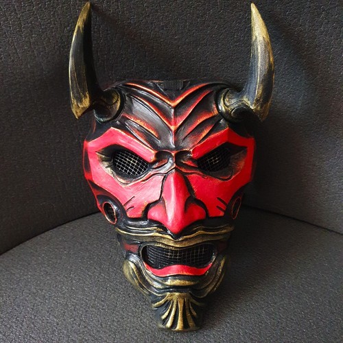 Uncle oni mask red - mask,
