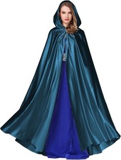 Long Satin Wedding Cloak with
