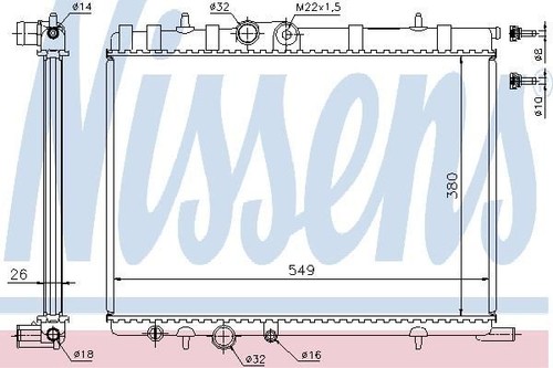 Nissens radiator for peugeot - nissens,