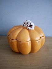 CERAMIC PUMPKIN POT WITH LID