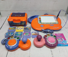 VTECH V Smile Console Kids Tv Learning With Drawing Pad 2 Joysticks & 7 Games