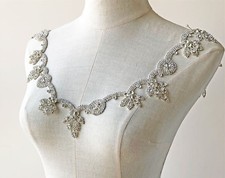 Rhinestone Chain Crystal Bridal Dress Applique Beaded Dancing Wedding Dress Trim