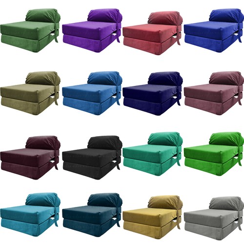 Velvet fold out sofa bed - fold, sleep