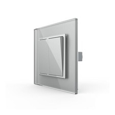 LIVOLO button series button rocker up toggle pulse switch grey incl. glass frame