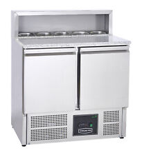 PIZZA PREP GRANITE TOP CATERING FRIDGE 2 DOOR UNDERSTORAGE SPU902 INC DELIVERY