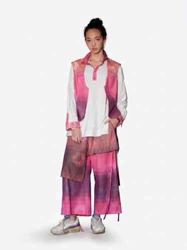 Cotton adras trousers with - cotton, an