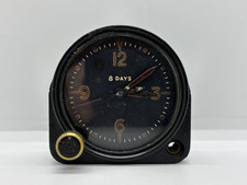 Vintage 1940s Waltham 22S 8 day aircraft cockpit clock 28073 - Spares / repair