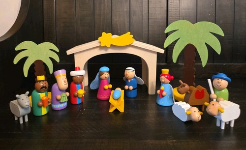 Piece wooden manger - 15,