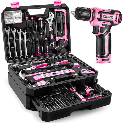 Pink tool kit box drill - kit,