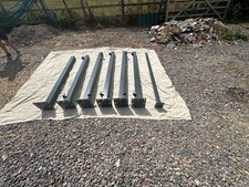 Galvanised and polyester powder coated gate posts - 7016 Anthracite Grey finish