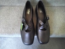 Hotter Melody Ladies Shoes Brown Metallic size 7.5 Wide NEW