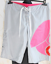 NEW MAK & PUT FRANCE Beach Shorts/Swimwear with a Blow-Up Doll Face! GREY