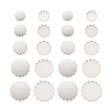 Stainless Steel Lace Edge Bezel Cups Pendant Trays 10-20mm Cabochon Setting