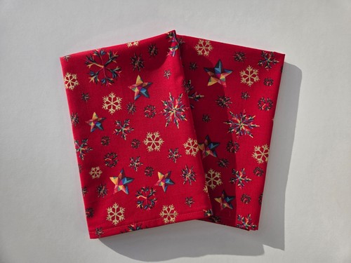 Christmas napkins red star - napkins,