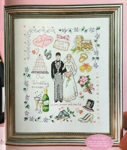Cross stitch chart wedding - cross,