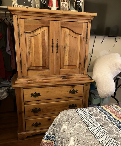 Wood freestanding wardrobe - wood,