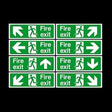 Fire Exit Sign, Sticker - All