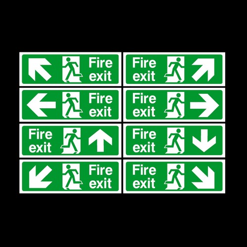 Fire exit sign sticker - exit,