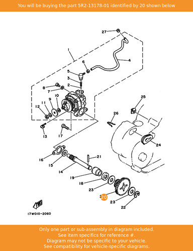 Yamaha gear pump drive - gear,,