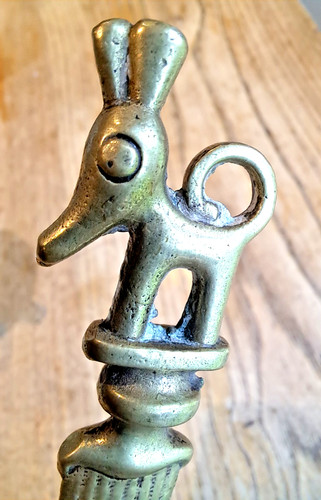 Vintage quirky brass dog - vintage,