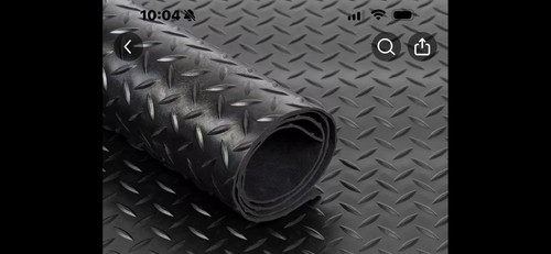 Black rubber matting - rubber,