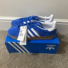Adidas Gazelle Indoor. JI2061. UK Size 12. Box No Lid. New With Tag’s. Blue/ Wht