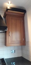 kitchen cabinets galley style contemporary shaker Cherry Wood 