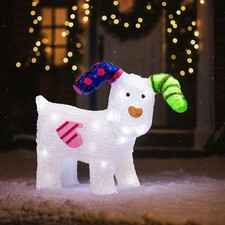 The Snowdog Christmas Decoration LED Light Up Ornament Home Decor Large 24cm
