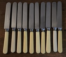 10 Antique Faux Bone Handled