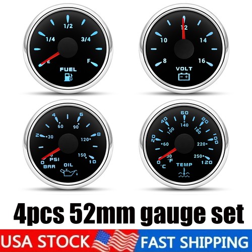 52mm gauge set fuel water - set,