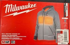 Milwaukee 12V Heated Jacket Hoodie Kit Gray Battery & Charger X-Large 306G-21XL