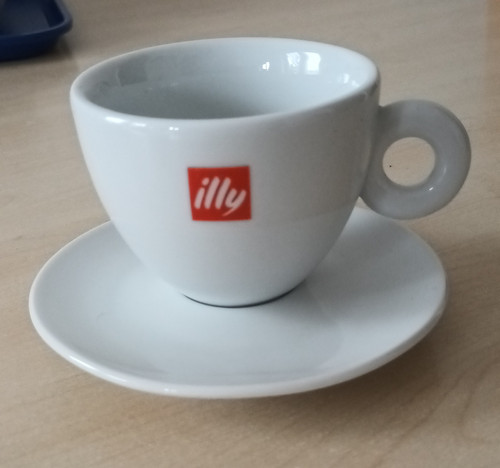 Illy porcelain white coffee - white,