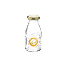 Glass Milk Bottle Twist Top Smoothies Beverages Labelled Storage Container