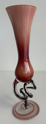 Handblown art glass vase 27cm - glass,