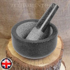 Large Pestle and Mortar Set Granite Durable Stone Spice & Herb Crusher Grinder