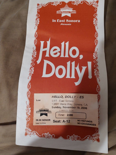 Hello dolly playbill - dolly, sierra
