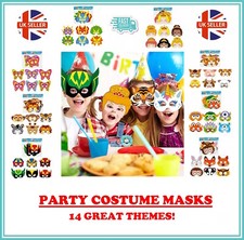 Card Masks - Kids Party Loot Bag Filler Fancy Dress Cardboard - 14 Designs