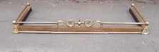 Vintage Decorative Extendable Brass & Cast Fire Fender/Kerb122-152cm x 38cm