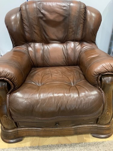 Leather italian sofa - italian,