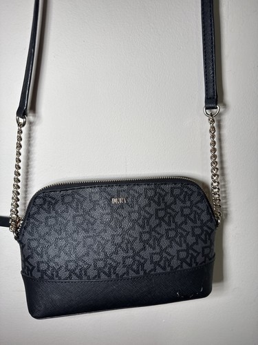 Dkny black grey monogram - dkny, faux