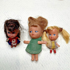 Vintage 1960s Miniature Dolls X 3