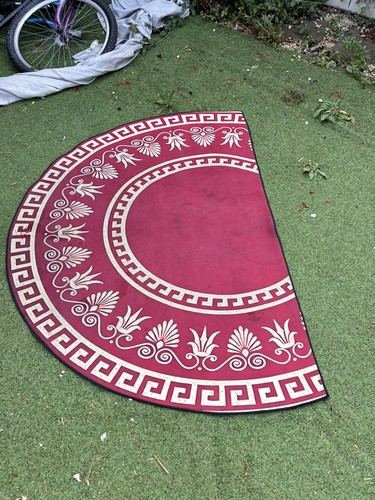 Large red cream - moon, rug