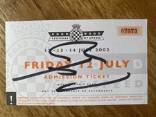 Jenson Button Hand signed 2002 Goodwood Festival Of Speed ticket.
