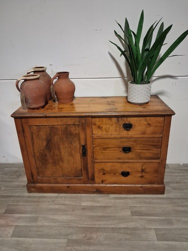 Antique pine dresser base - dresser,