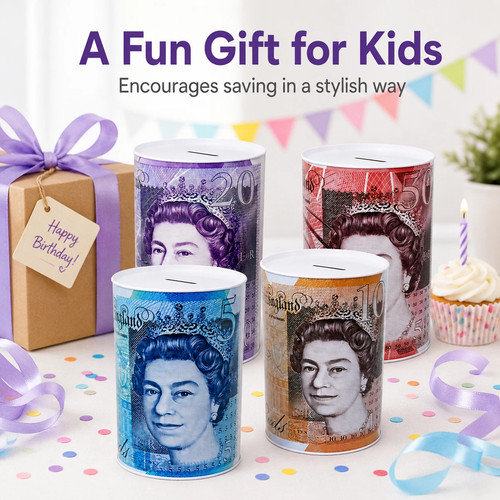 Money box tin 10 - box, £20
