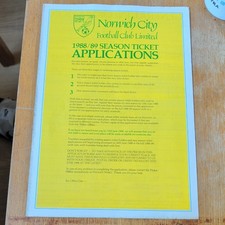 1988/89 Norwich city season